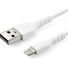 USB laidas StarTech USB-A – Lightning 1 m Baltas (RUSBLTMB1M)