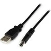 USB kabelis StarTech USB-A - DC 5,5 mm 1 m Juodas (USB2TYVEN1M)