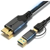 USB laidas StarTech USB-A į MICRO USB-B greitas duomenų perdavimas iš disko 10Gbps 2W1 USB-C 2M REAGLE