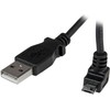 USB kabelis StarTech USB-A - mikroUSB 2 m juodasis (USBUB2MU)