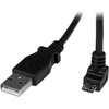USB kabelis StarTech USB-A - mikroUSB 2 m juodasis (USBUB2MD)