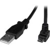 USB kabelis StarTech USB-A - mikroUSB 2 m juodasis (USBUB2MD)