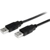 USB kabelis StarTech USB-A - USB-A 2 m juodas (USB2AA2M)