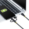 USB kabelis StarTech USB-A - USB-C + microUSB + Lightning 1 m juodas (RLTCUB1MBK)
