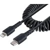 USB kabelis StarTech USB-C - Žaibas 1 m Juodas (RUSB2CLT1MBC)