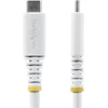 Kabelis USB StarTech - USB-C (M) do USB-C (M) - USB4 / Thunderbolt 3 / Thunderbolt 4 / DisplayPort 1.4 - 2 m - obsługa 4K120Hz, wytrzymały, rozszerzony zakres mocy (EPR), obsługa Power Delivery 3.1, elastyczny - balta (CC2M20GUSB4TPW)