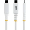 Kabelis USB StarTech - USB-C (M) do USB-C (M) - USB 2.0 - 5 A - 3 m - ultra elastyczny, USB Power Delivery (240W), rozszerzony zakres mocy (EPR), wytrzymały, USB-IF certyfikowany - balta (S2CEPR3MW-USB-CABLE)