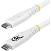 Kabelis USB StarTech - USB-C (M) do USB-C (M) - USB4 / Thunderbolt 3 / Thunderbolt 4 / DisplayPort 1.4 - 2 m - obsługa 4K120Hz, wytrzymały, rozszerzony zakres mocy (EPR), obsługa Power Delivery 3.1, elastyczny - balta (CC2M20GUSB4TPW)