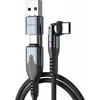 STATIK PowerPivot Pro nailono pintas kabelis, USB-C į USB-C, 3m, juodas
