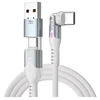 STATIK PowerPivot Pro besisukantis 2-in-1 USB-C laidas, baltas, 2 m