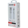 Swissten MFI Textile Fast Charge 3A Lightning Data ir 1,2m įkrovimo laidas