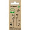 Kabelis USB Swissten USB-A - Lightning 1.2 m Juodas (71502300ECO*)