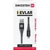 Kabelis USB Swissten USB-A - Lightning 1.5 m Pilka (71543010)