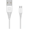 Kabelis USB Swissten USB-A - micro-B 1.5 m Baltas (71504300)