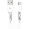 Kabelis USB Swissten USB-A - microUSB 1 m Baltas (71505521)