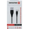 Kabelis USB Swissten USB-A - microUSB 1.5 m Juodas (71504303)
