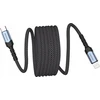 „Swissten“ magnetinis savaime apvyniojamas USB-C / „Lightning“ duomenų kabelis 1 m