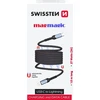 „Swissten“ magnetinis savaime apvyniojamas USB-C / „Lightning“ duomenų kabelis 1 m