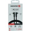 Swissten L Type Textile Universal Quick Charge 3.1 USB-C su Lightning Data ir 1,2m įkrovimo laidu