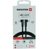 Swissten L Type Textile Universal Quick Charge 3.1 USB-C su Lightning Data ir 1,2m įkrovimo laidu