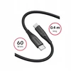 „Swissten“ minkštas silikoninis USB-C – USB-C 60W laidas, 0,4 m