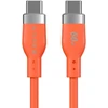 Kabelis USB Targus HyperHyperJuice Flex USB-C/silicone charging cable - oranžinis (HJ4011OGGL)