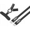 TB 2in1 USB C laidas, raištelis, 1,2 m, juodas