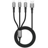Tech-Protect UltraBoost DNA 3in1 USB-C / Micro-USB / Lightning kabelis 120 cm – pilkos spalvos
