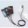 Tech-Protect UltraBoost DNA 3in1 USB-C / Micro-USB / Lightning kabelis 120 cm – pilkos spalvos