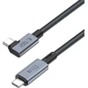 Tech-Protect UltraBoost Max L USB-C 4.0 (tiesus) / USB-C 4.0 (kampinis) PD 240W 8K 40Gbps 1,5 m kabelis – pilkas