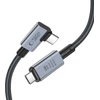 Tech-Protect UltraBoost Max L USB-C 4.0 (tiesus) / USB-C 4.0 (kampinis) PD 240W 8K 40Gbps 1,5 m kabelis – pilkas