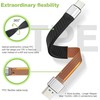 Kabelis USB Techly USB-C - USB-C 0.12 m Juodas (ICOC USBC-FL-U322)