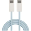Maxlife MXUC-06 laidas USB-C – USB-C 1,0 m 20W mėlynas nailoninis