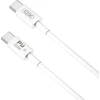 TelForceone XO kabelis NB-Q190B PD USB-C - USB-C 2,0m 60W baltos spalvos