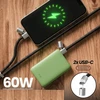USB laidas TnB 2x USB-C 60 W Pakabinamas ant kaklo telefonui 2 in 1 TCPDNECKBK (SB11776)
