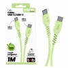 USB laidas TnB USB-C į USB-C 60 W Turbo Charge 1 m telefonui, greitas įkrovimas T''nb / Tcusbc01gr / Žalias (SB12247)