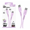 USB laidas TnB USB-C į USB-C 60 W Turbo Charge 1 m telefonui, greitas įkrovimas T''nb / Tcusbc01vl / Violetinė (SB12246)