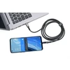 Kabelis USB Troika USB-C - USB-C + Lightning 2 m Juodas (CBL20/BK)