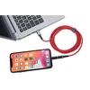 Kabelis USB Troika USB-C - USB-C + Lightning 2 m Raudona (CBL20/RD)