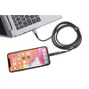 Kabelis USB Troika USB-C - USB-C + Lightning 2 m Juodas (CBL20/BK)