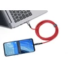 Kabelis USB Troika USB-C - USB-C + Lightning 2 m Raudona (CBL20/RD)