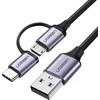 UGREEN Type-C/MicroUSB kabelis QC 3.0 1m
