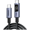 Kabelis USB Ugreen USB-C - USB-C 1 m Juodai-pilka (UGR5962)