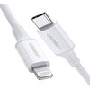 USB laidas Ugreen US171 MFi USB-C iki Lightning 3A 1.0m baltas