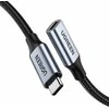 Kabelio nikeliavimas UGREEN US372 USB Type C 3.1 Gen2 nuo vyriškos iki moteriškos 0.5 m (juodas)