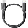 UNIQ Kabelis Flex USB-C-Lightning 18Wnylonowy 30cm pilkos spalvos