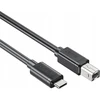 Unitek kabelis do drukarki USB C na USB B 2.0 juoda 1m