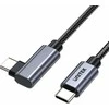 Unitek Kabelis USB-C kampinis 90° PD100W 1m