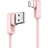 USAMS Kabelis kątowy U-flow Lightning 1,2m2A rožinės spalvos IPUSBCY03 (US-SJ165)