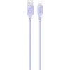 USAMS Lightning kabelis 2.4A 1.2m greito įkrovimo Lithe serijos violetinis SJ565USB03 (US-SJ565)